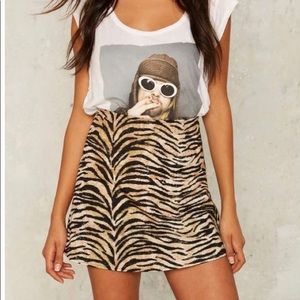 Motel Tiger Print skirt, XL